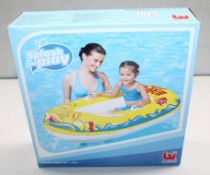 1 x Bestway 54" Inflatable Rubber Dinghy Boat Raft Pool Toy - New & Boxed -  Ref: JIM021B -