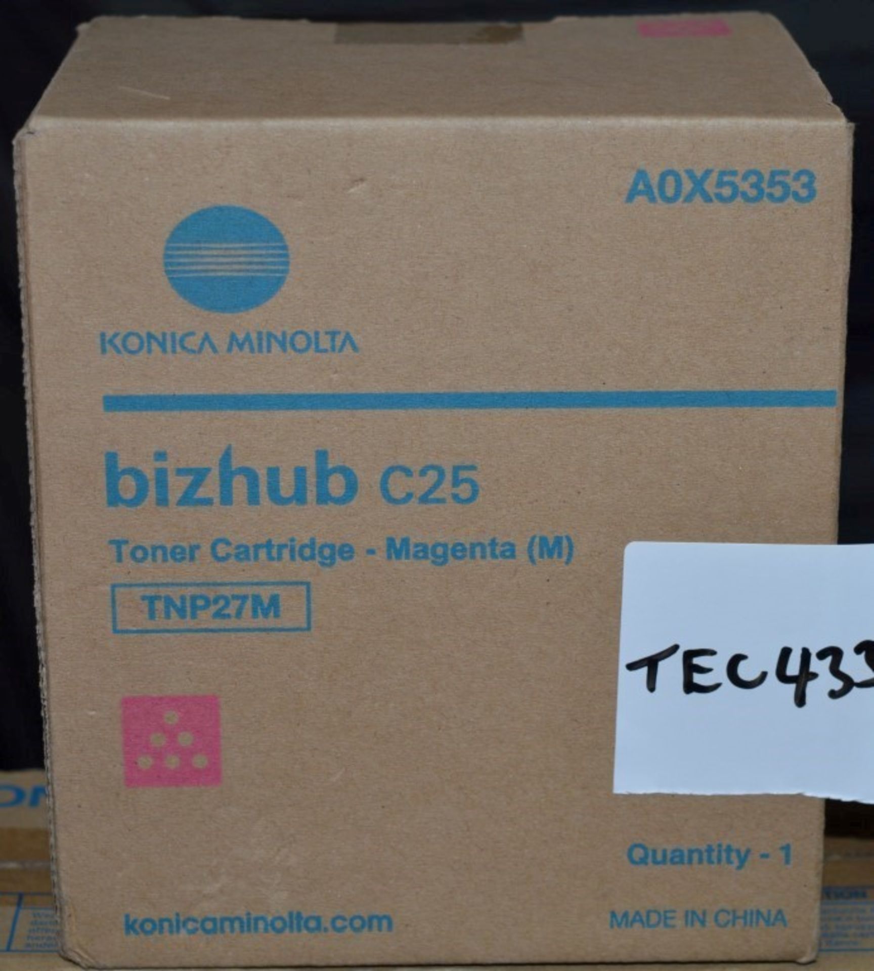 1 x Konica Minolta TNP27M Toner Cartridge Magenta A0X5353  For Bizhub C25 - CL010 - New Sealed Stock