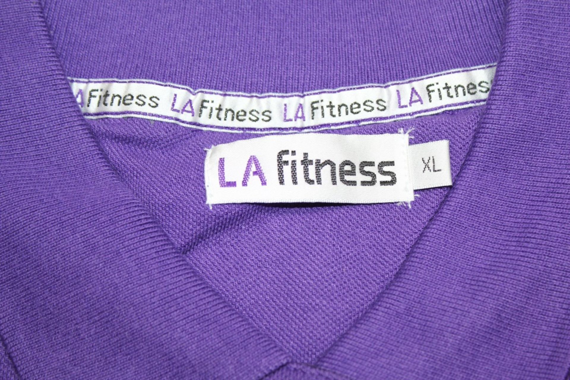 23 x LA FITNESS Branded Ladies Polo Shirts - All X-Large - Colour: Purple / Black - New & Sealed - Image 4 of 4