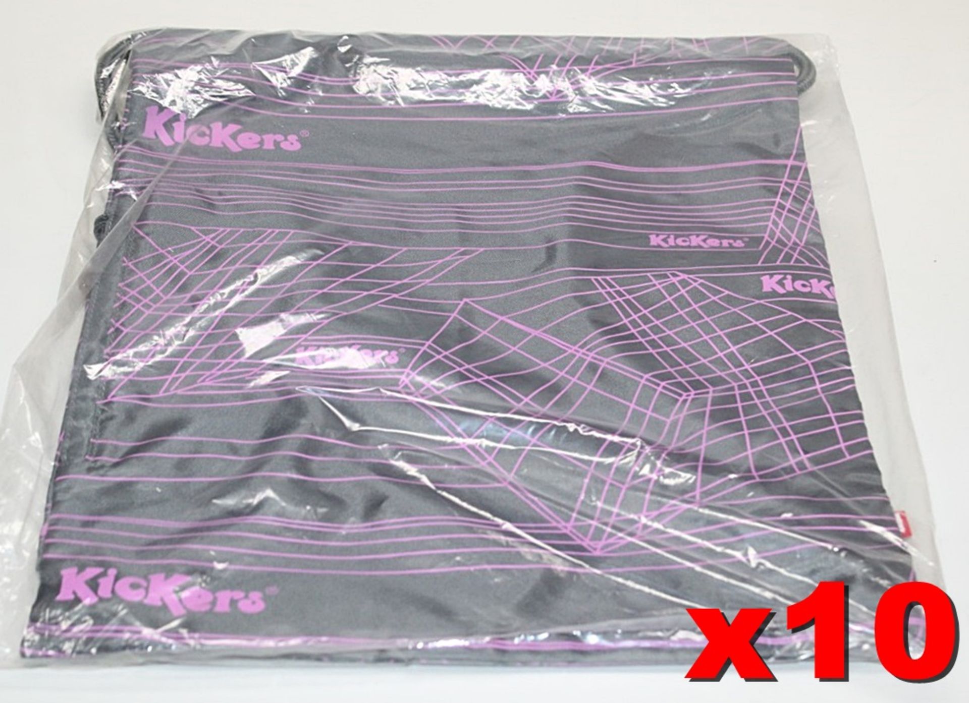10 x Kickers Branded Drawstring Bags - Colour: Purple / Grey - Ref: JIM037 - Location: Altrincham