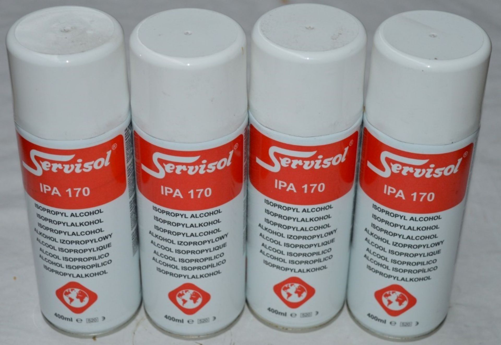 4 x Servisol IPA 170 Isopropyl Alcohol - 400ml - Electrical Cleaning Solvent - New Stock - CL011 -