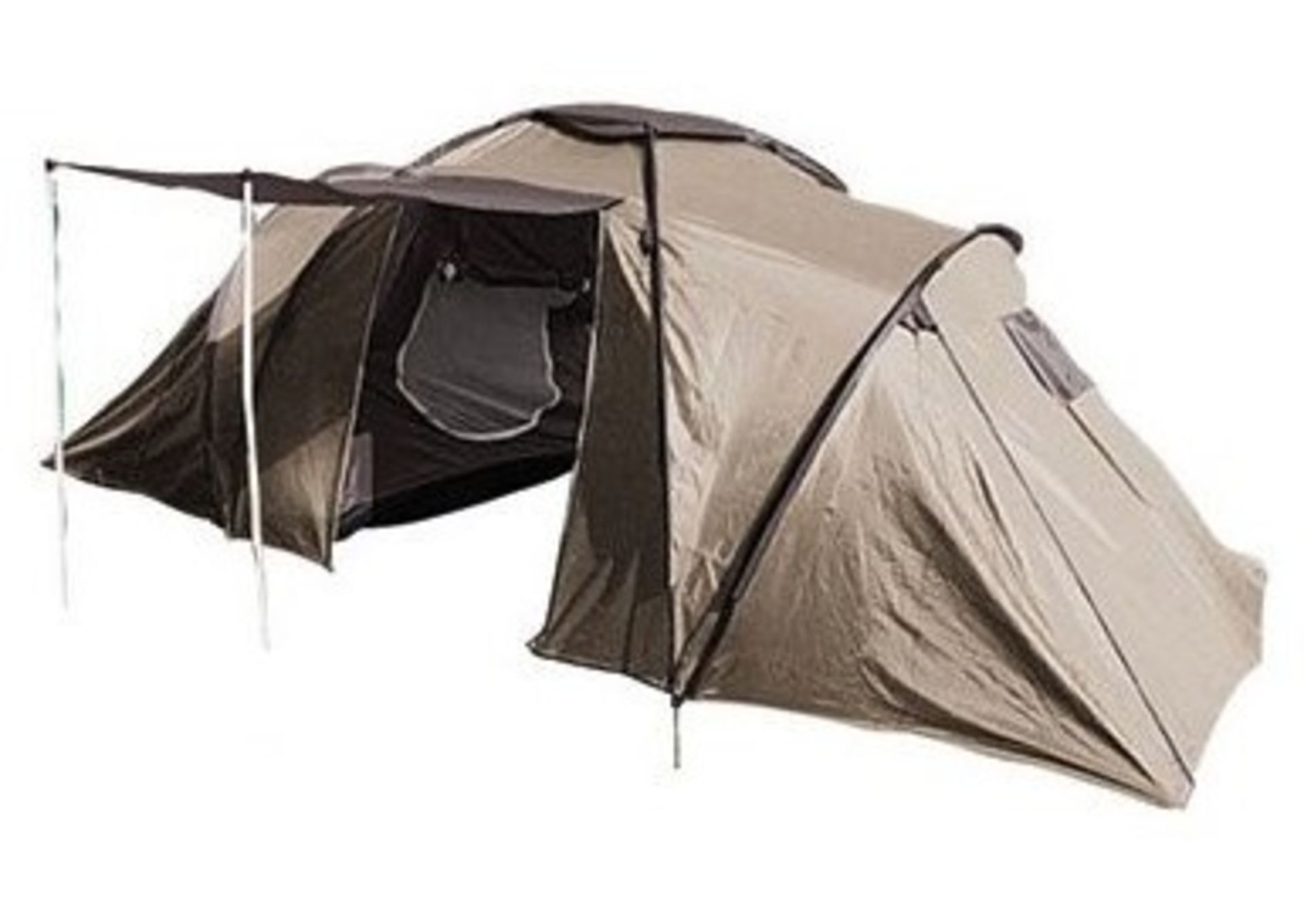 1 x Redcliffs Longwood Large 4-Man Family Tent - Colour: Brown - 2 Room / 2 Entrances -  Brand New