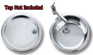 1 x Carron Phoenix Delta Inset Sink Bowl With Drainer - Stainless Steel - Classic Design - Perfect