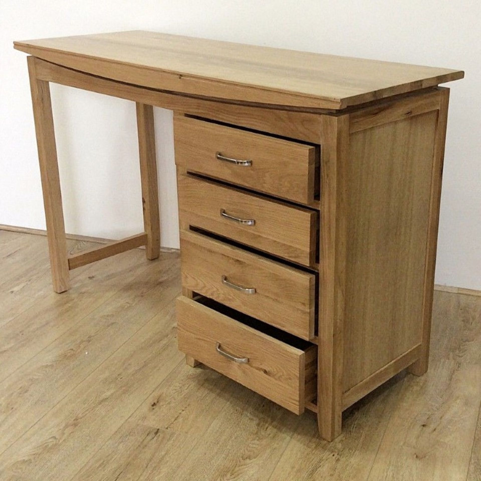 1 x Matlock Solid Oak Dressing Table With 4 Drawers - MADE FROM 100% AMERICAN SOLID OAK - CL112 - - Image 2 of 2