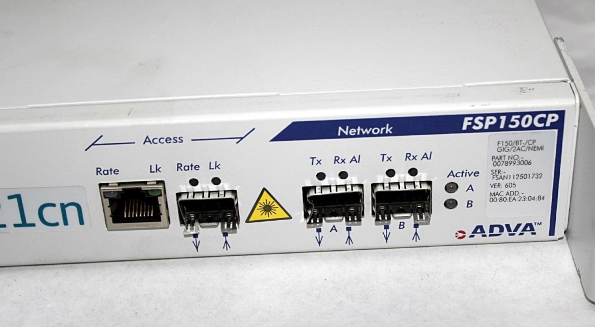 1 x Adva FSP150CP Gigabit Ethernet Optical Fibre Access Device - Working Order - Ref SB504 - CL106 - - Image 2 of 6