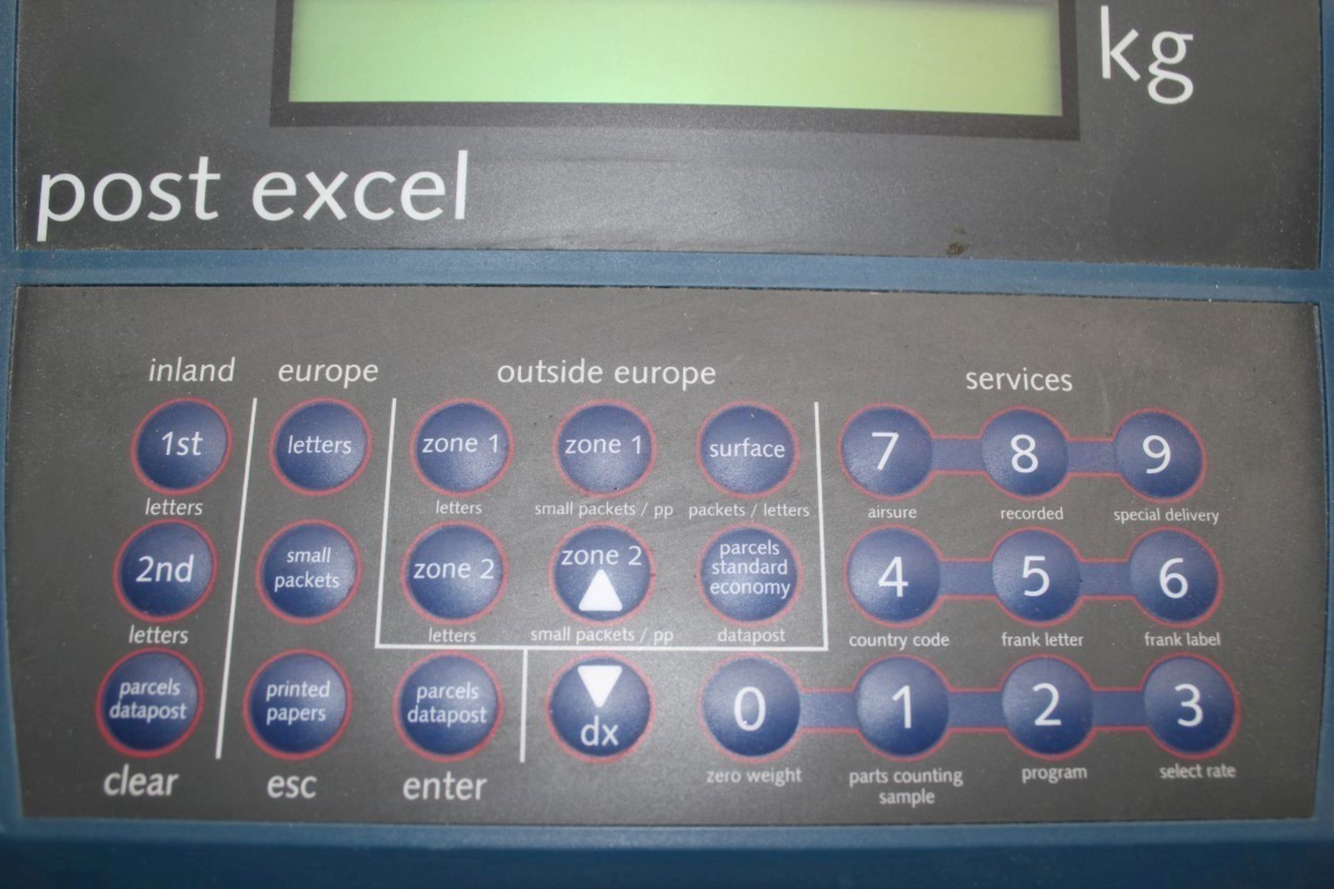 1 x POST EXCEL 30 - 30KG DIGITAL POSTAGE PRICING SCALE - From A Clean, Working Office - Image 5 of 5