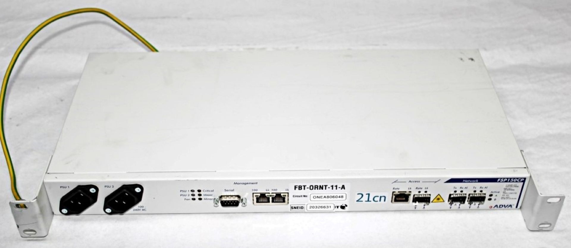 1 x Adva FSP150CP Gigabit Ethernet Optical Fibre Access Device - Working Order - Ref SB504 - CL106 - - Image 3 of 6