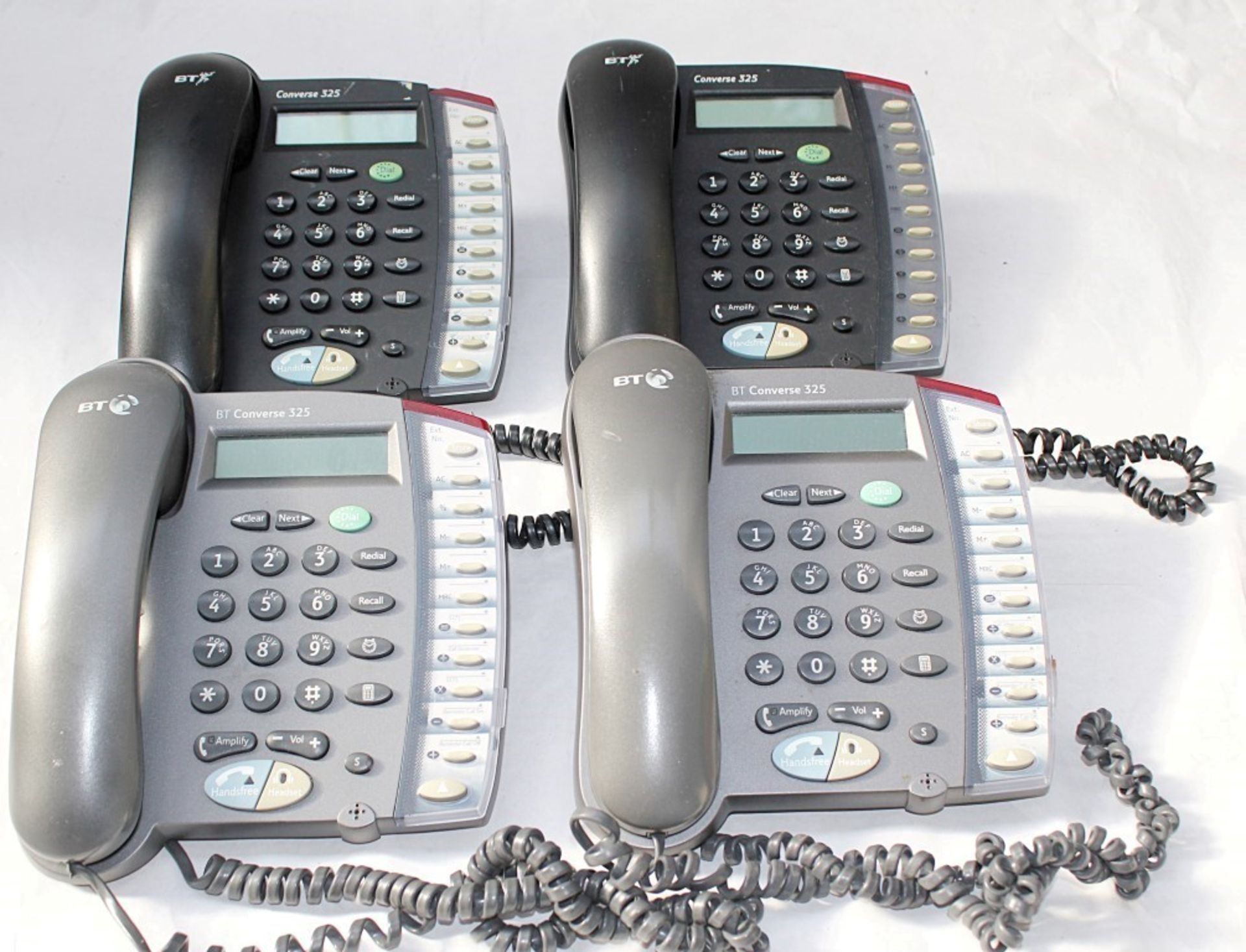 4 x BT Converse 325 Corded Telehones - Pre-owned In Working Order - Taken From Clean Office