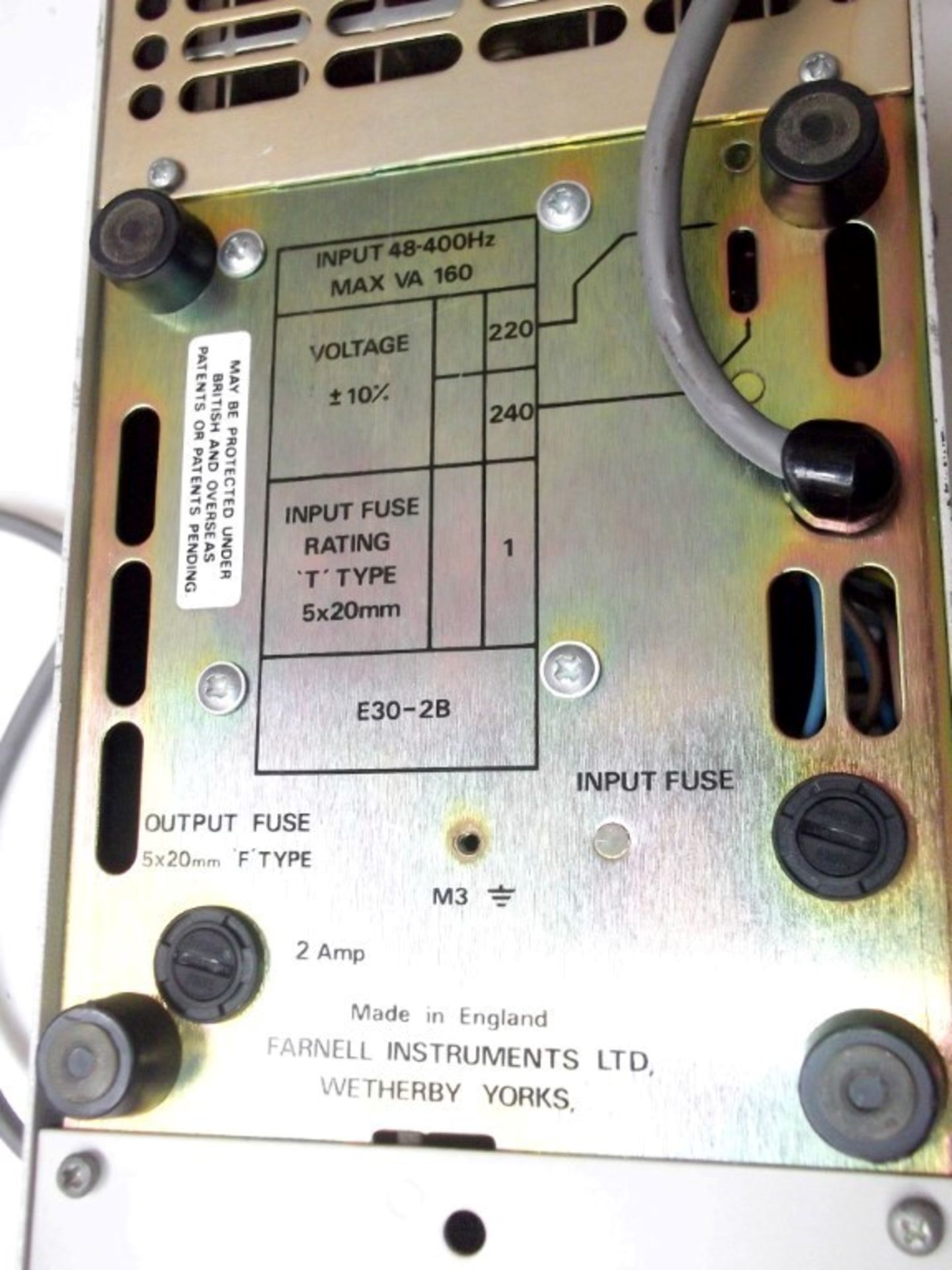 1 x Farnell power supply E30/2 - REF: MIT55 - Used, Item Powers Up, No Further Tests Made - See - Image 4 of 4
