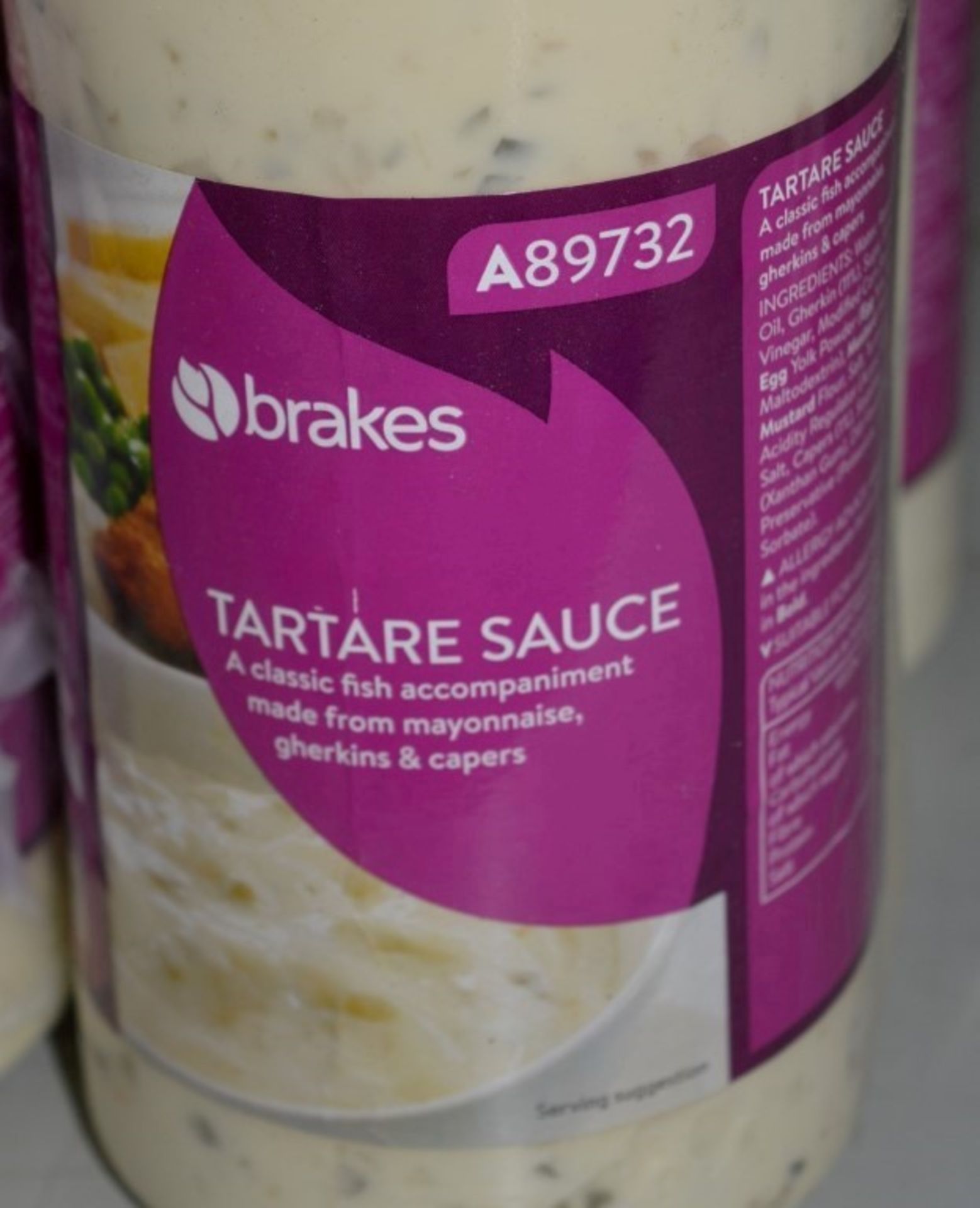 9 x Catering Tubs of "Brakes" Tartare Sauce and Yoghurt Mint Dressing - 2.2 Litres Each - Best - Image 3 of 6