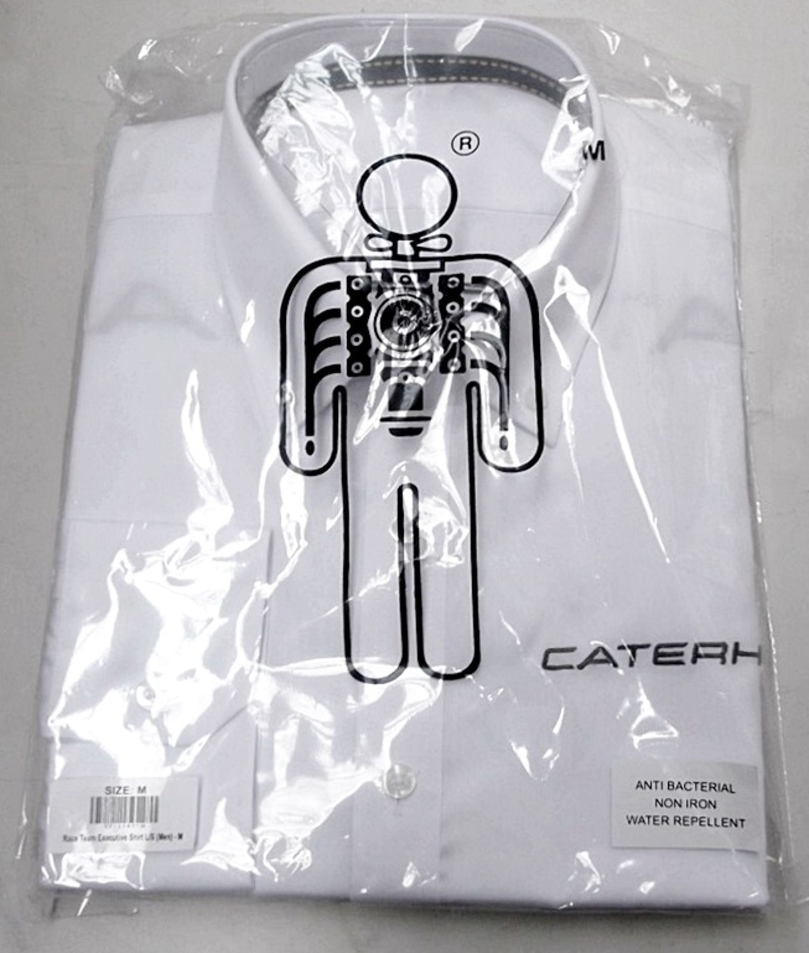 4 x Mens CATERHAM F1 Race Team Executive Shirts - White Long Sleeve - Antibacterial, Non Iron, Water