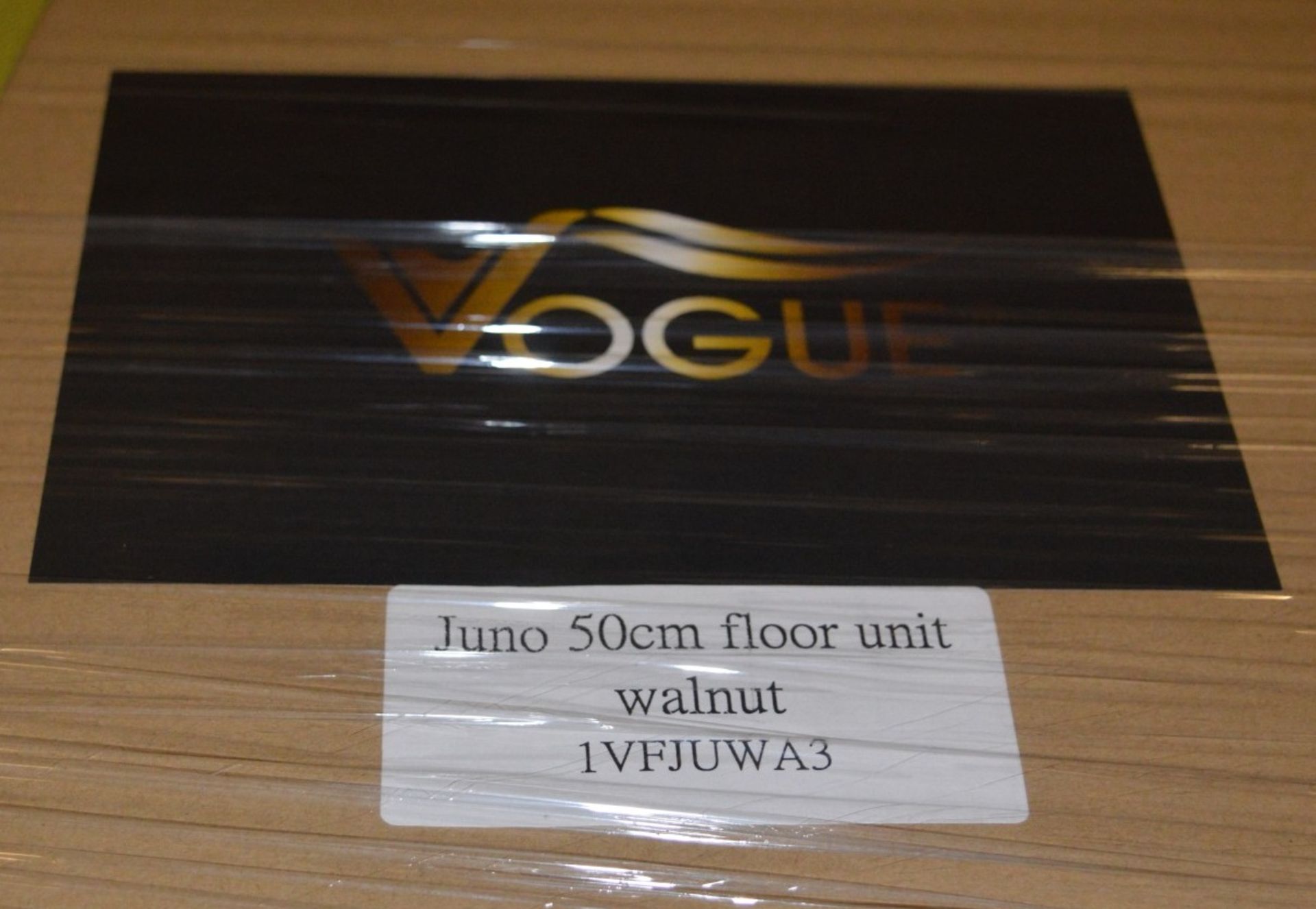 1 x Vogue Bathrooms JUNO WALNUT Floor Standing VANITY UNIT WITH BASIN -  500mm Width - 100% - Image 2 of 2