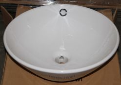 1 x Vogue Bathrooms Round VANITY Counter Top WASH BOWL - Ideal For Pubs, Restaurants, Hotels,