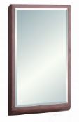 1 x Vogue ARC Series 1 Wall Mounted WALL MIRROR - Size 350 x 600mm - NATURAL WALNUT FINISH -