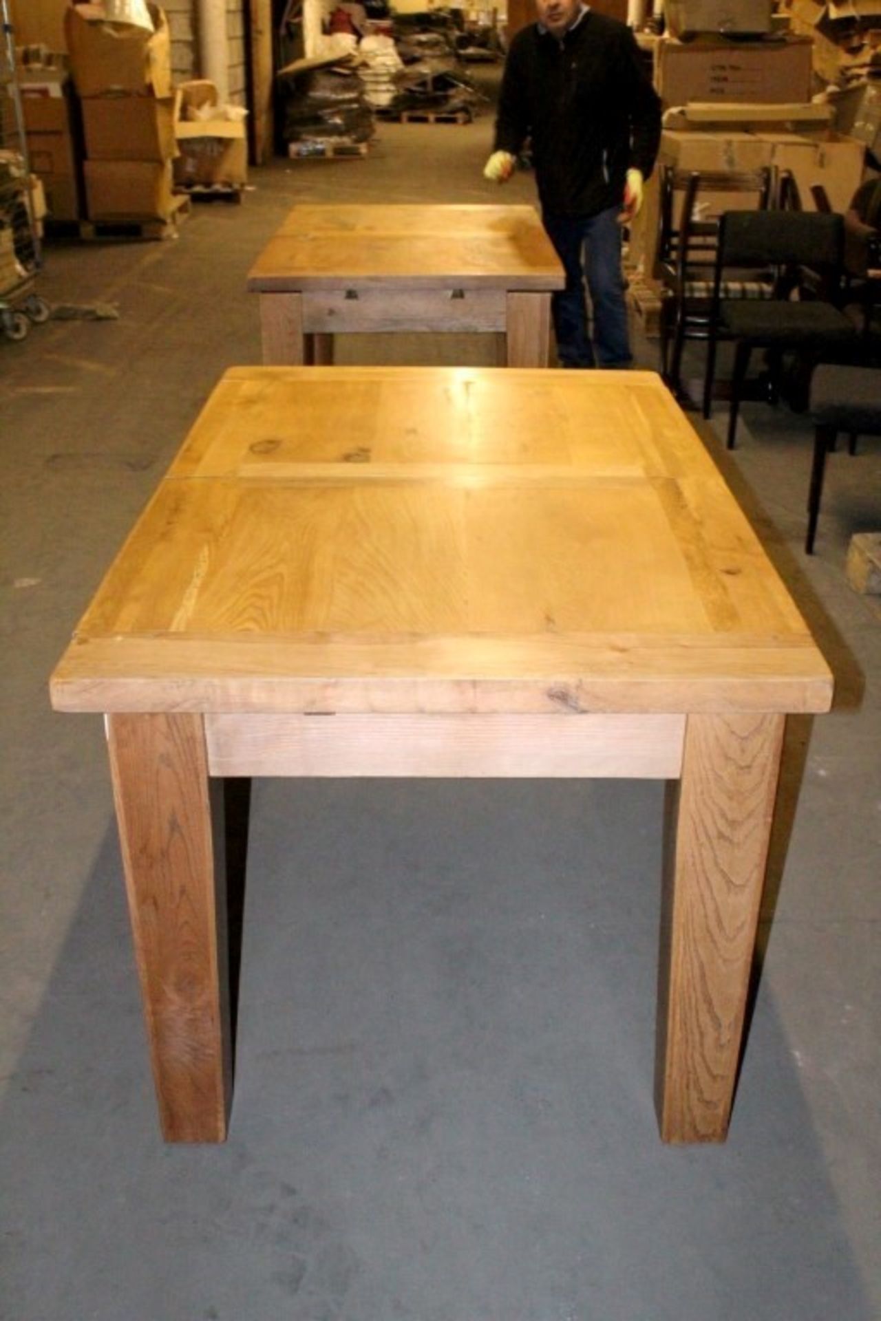 1 x Mark Webster "Links" Extending Solid Reclaimed Oak Table - Dimensions: 140 x 90cm (180 cm x 90cm - Image 5 of 5