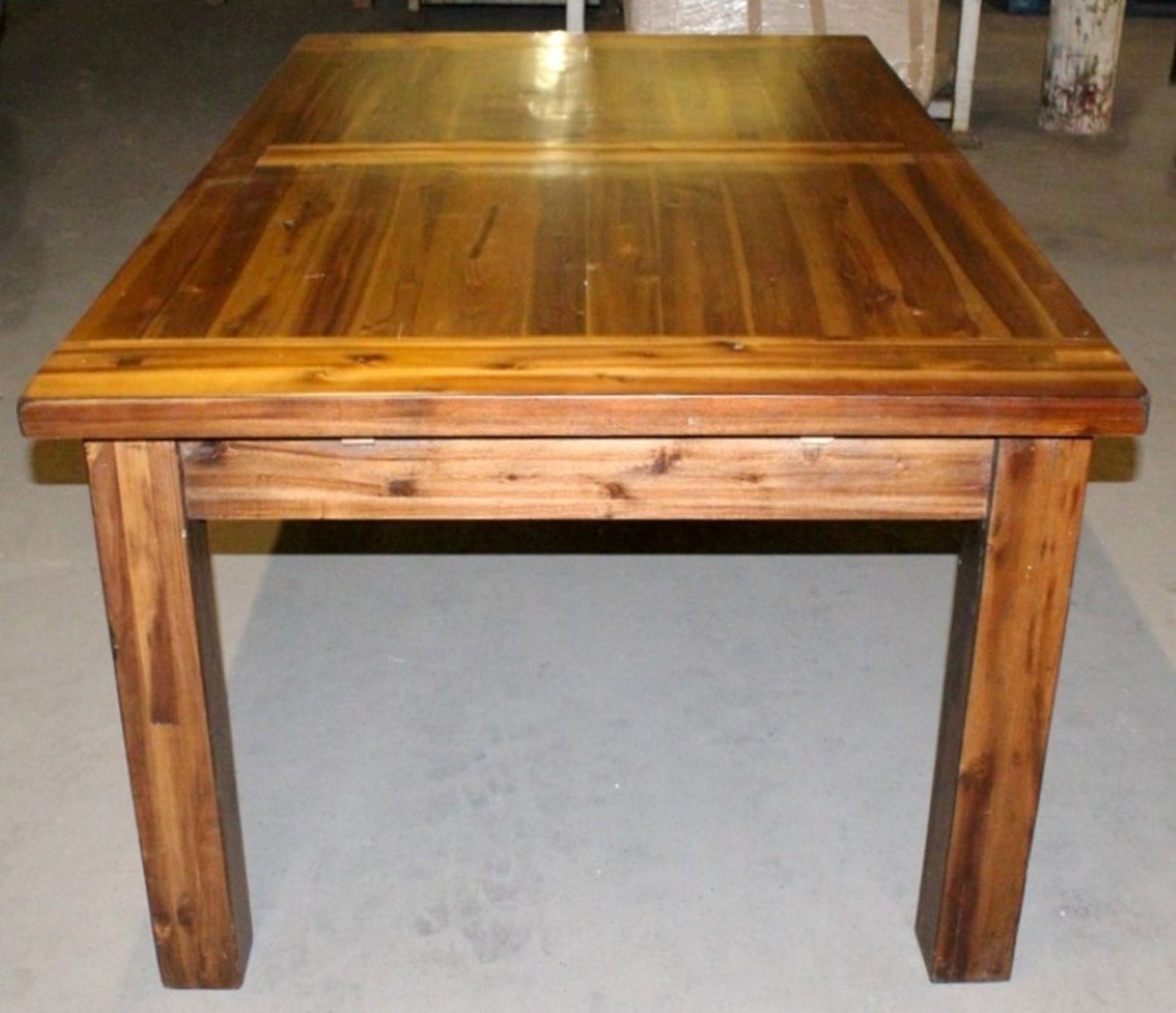 1 x Mark Webster "Cognac" Extending Acacia Solid Wood Table - Dimensions: 194cm x 112cm (Extended - Image 5 of 5