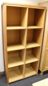 1 x Bentley Oak Cube Bookcase - Ex Display Stock – Dimensions: W87 x D40 x H178CM - Ref: F232 -