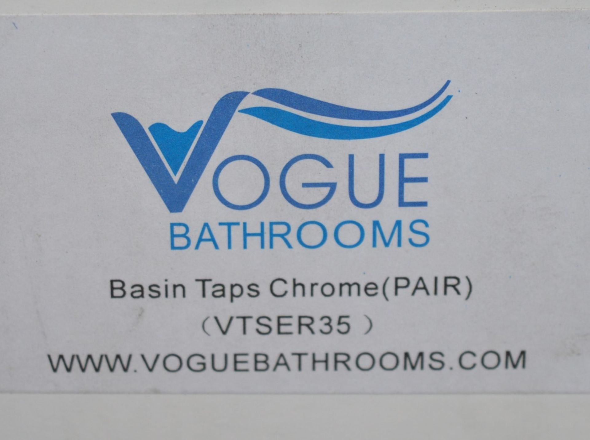 1 x Vogue Series 3 Sink Basin Taps in Chrome (Pair) - Modern Bath Mixer Tap in Bright Chrome - - Image 3 of 7
