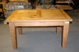 1 x Mark Webster "Links" Extending Solid Reclaimed Oak Table - Dimensions: 140 x 90cm (180 cm x 90cm