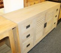 1 x Mark Webster Washed Oak Sideboard 2-Door, 6-Drawer - Ex Display Stock – Dimensions: W165 x D45 x