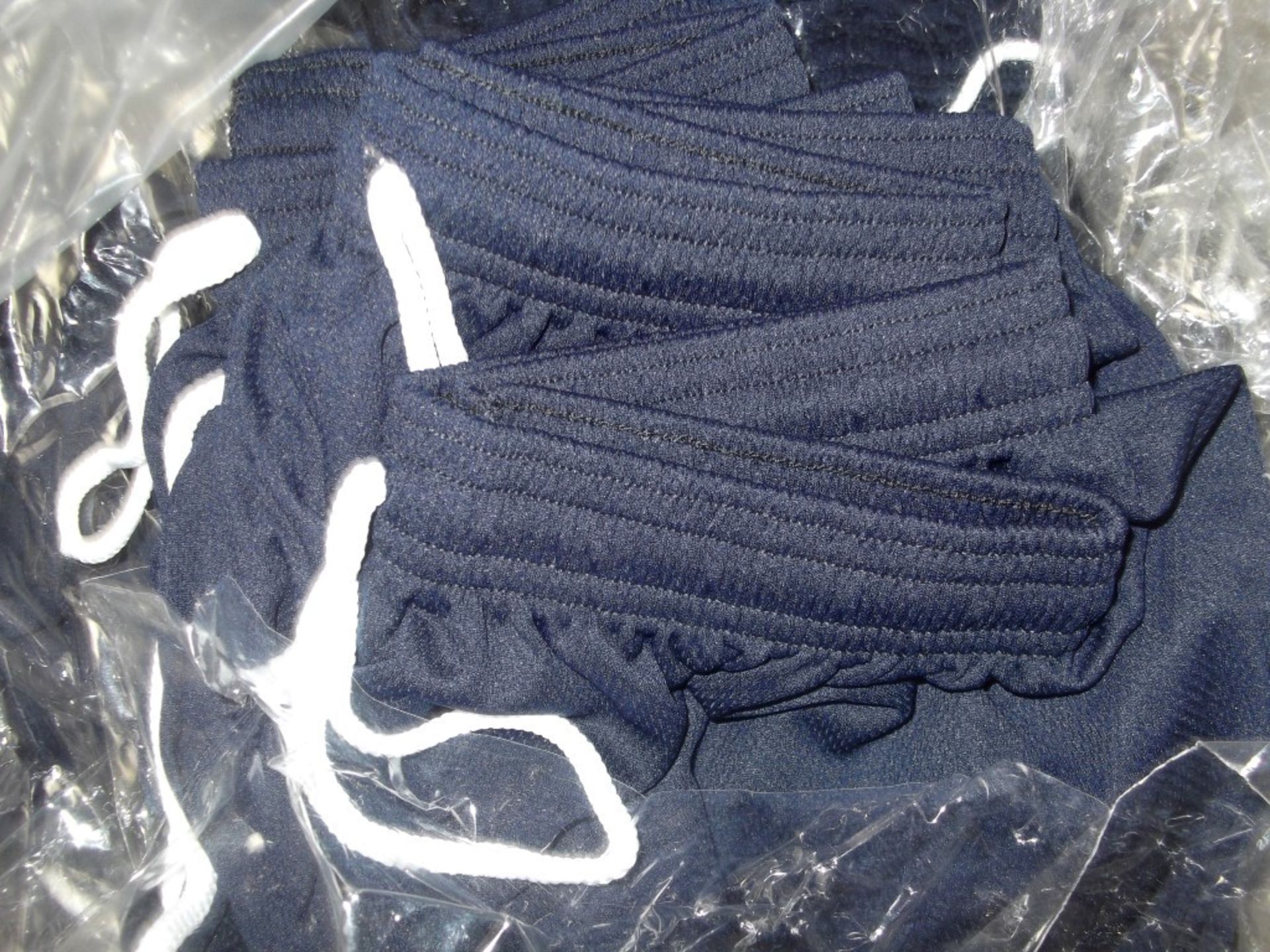 40 x Pairs Of Navy Blue Shorts - British Made - Sizes: 30 - 38 UK - New & Bagged - CL155 - Ref: - Image 2 of 3