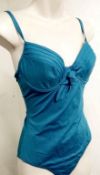 1 x Rasurel - Turquoise -Touquet balconnet Swimsuit - R20232 - Size 2C - UK 32 - Fr 85 - EU/Int 70 -