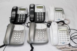 6 x Assorted Office Telephones - Including BT and Doro - Pre-owned In Working Order - Taken From