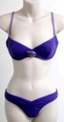 1 x 'Nina Ricci' Designer 2-Piece Soft Swimsuit – “Fleurs Ricci” - Ref SW11 - Violet Colour with