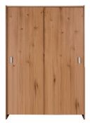 1 x "Capella"  2-Door Wardrobe with Sliding Doors - Oak Effect - Flat Pack, Self Assembly - H180cm x