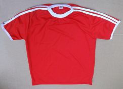 29 x Assorted Plain Football / Shirts - Colour: All Bright RED, Most With Black Or White Piping -