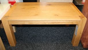 1 x Bentley 'Burr' Oak Coffee Table - Ex Display Stock – Dimensions: W106 x D60 x H50cm - Ref: