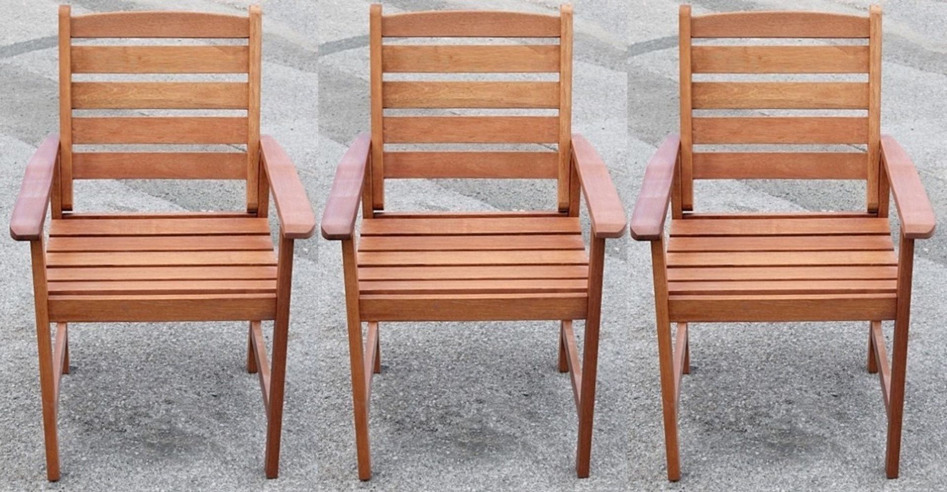 1 x 5-Piece "Macau Nassau" Garden Furniture Set - Includes Bench, Extending Table & 3 x Arm Chairs - - Image 5 of 9