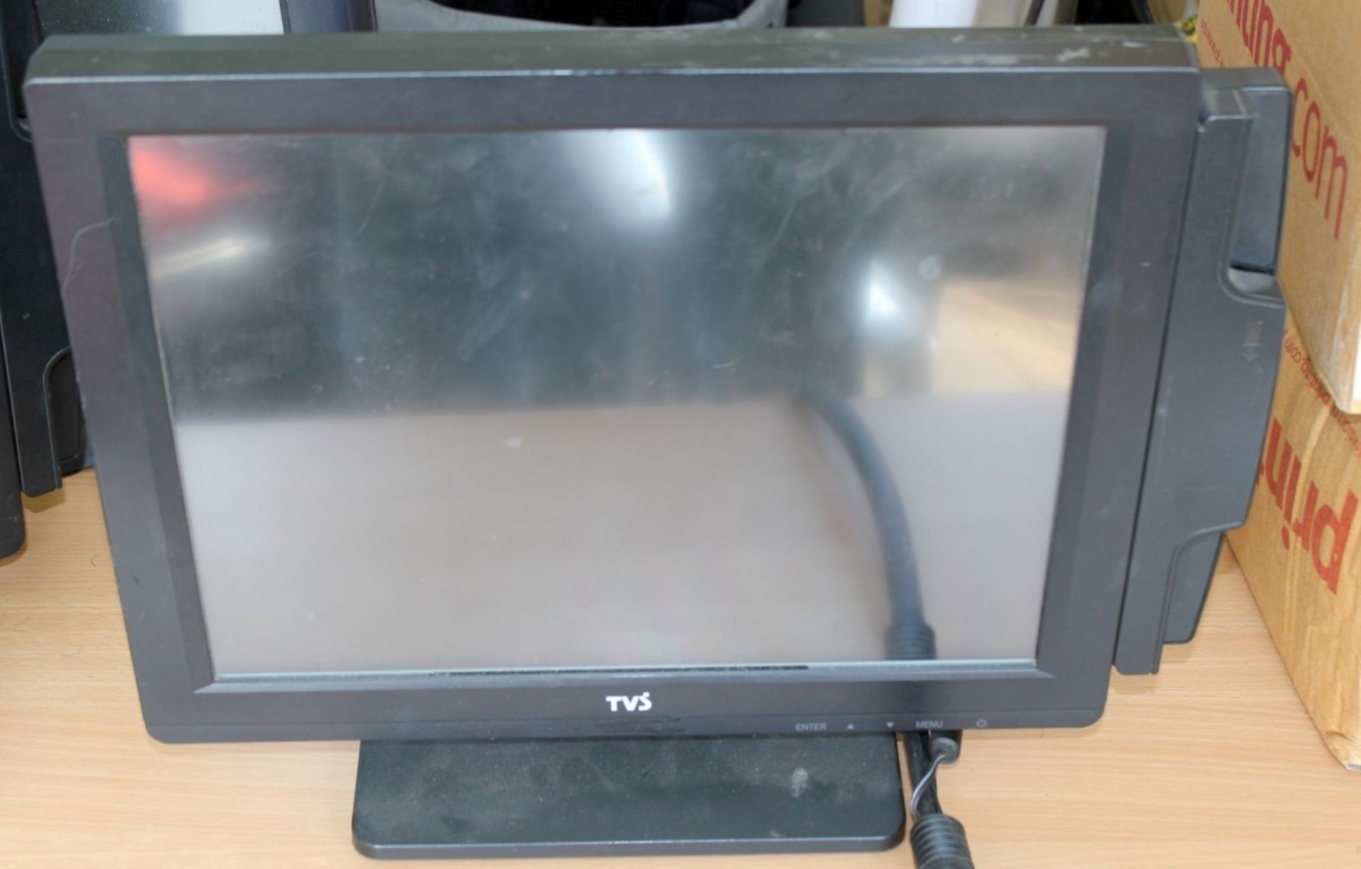 1 x TVS Touch Screen 15 Inch Point of Sale Monitor With Card Reader - Model LP-15E32 - From