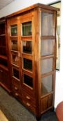 1 x Mark Webster 'Cognac' Acacia Solid Wood 4-Drawer Display Unit - Ex Display Stock **Missing 2