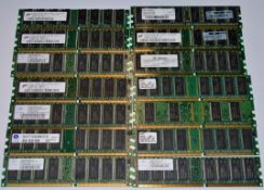 14 x Computer Memory Sticks - 256mb DDR - Various Brands - CL106 - Ref IT011 - Location: