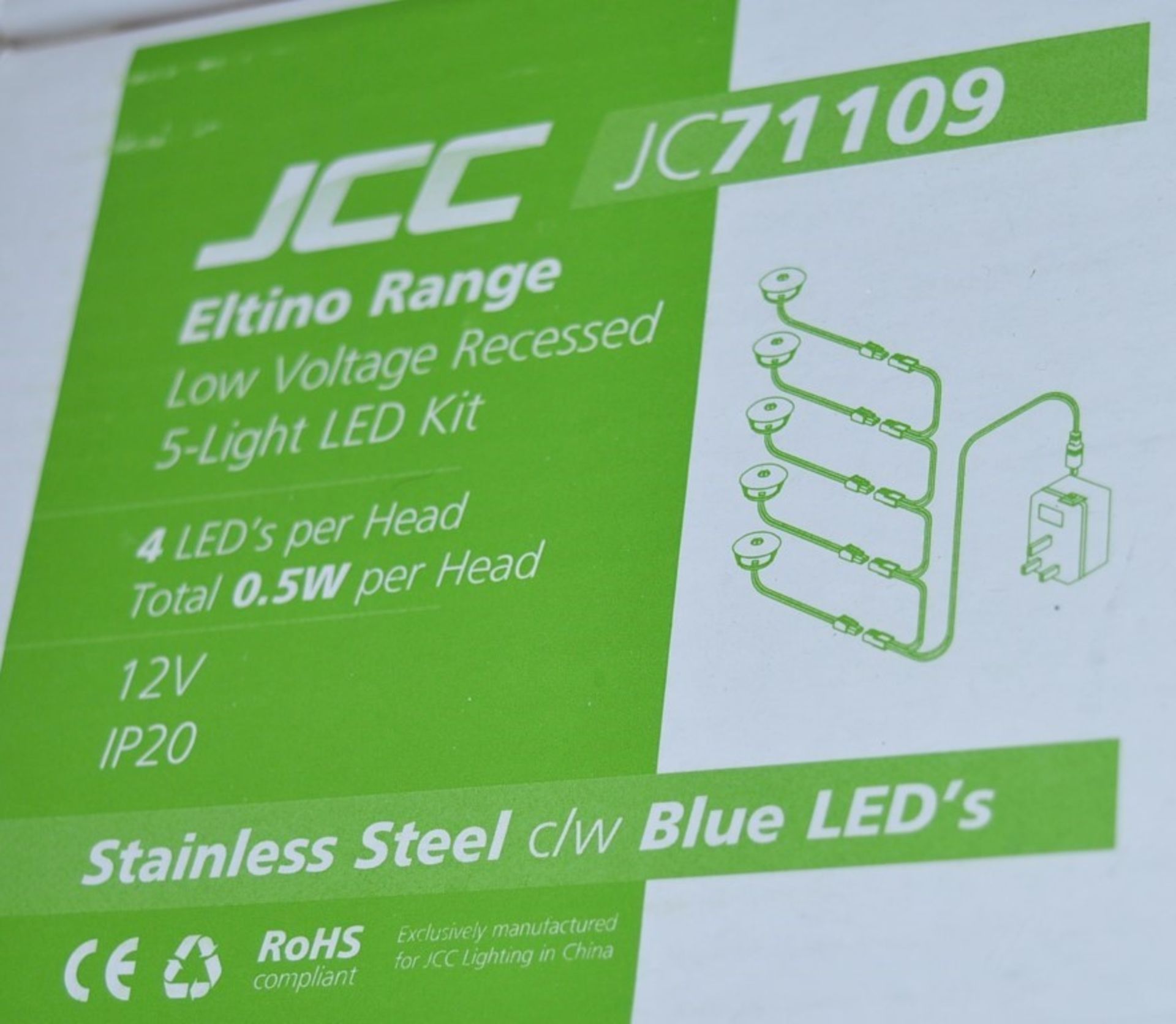4 x JCC Lighting ELTINO Indoor Blue LED Floor or Wall Lighting Kits - Lot Includes Four Sets - Ideal - Image 4 of 5