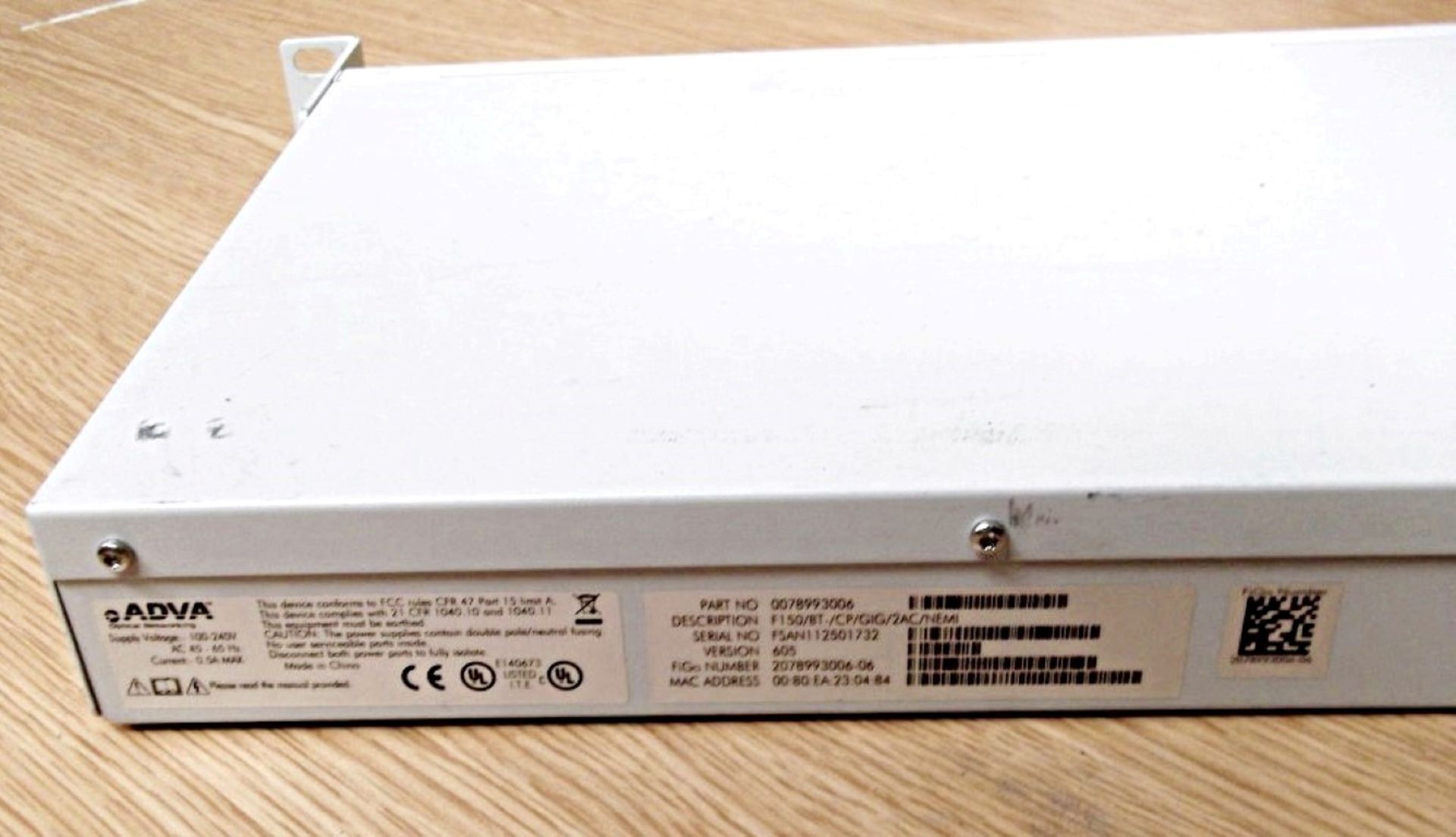 1 x Adva FSP150CP Gigabit Ethernet Optical Fibre Access Device - Ref SB504 - Recently Removed From A - Image 3 of 3