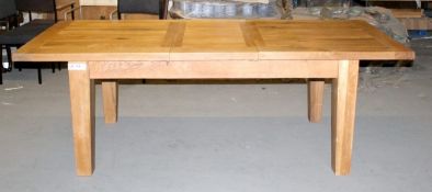 1 x Mark Webster "Links" Extending Solid Reclaimed Oak Table - Dimensions: 180 x 100cm (230cm x