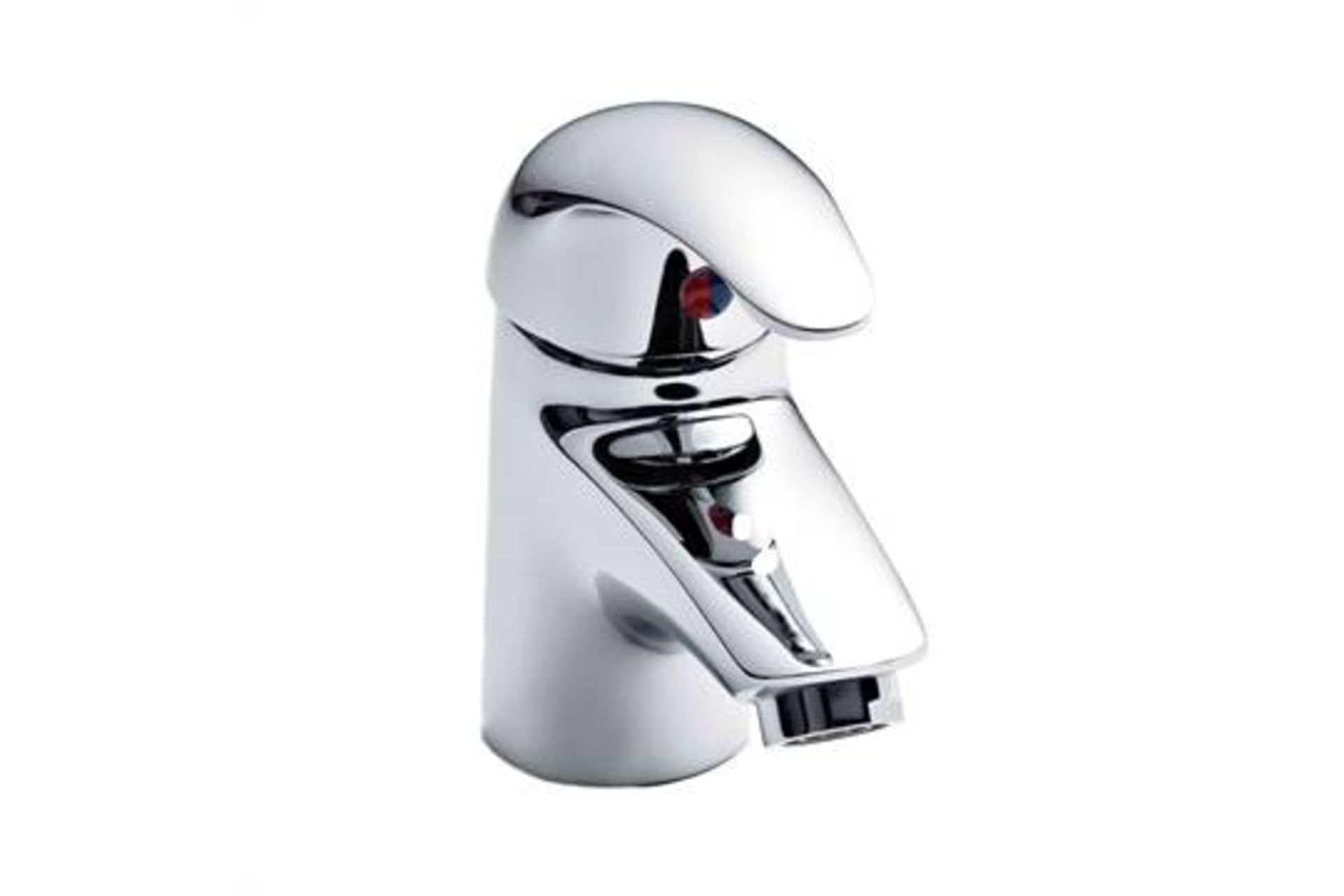 1 x Ross Mono Basin Mixer Tap (40mm) – Modern Design - Minimum pressure (0.2) bar - Chrome - Image 2 of 3