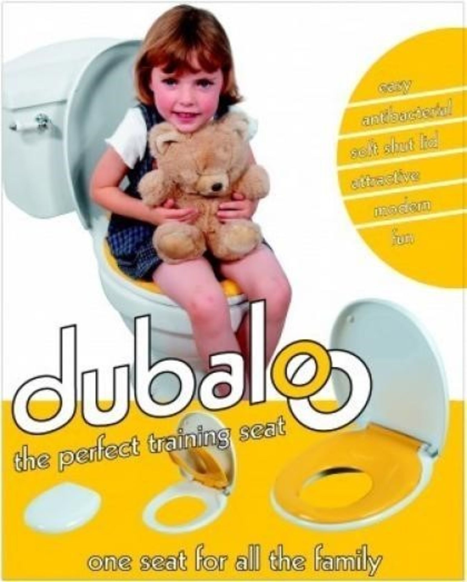 1 x Dubaloo 2 in 1 Family Training Toilet Seat - One Seat For All The Family - Full Size Toilet Seat - Image 3 of 3
