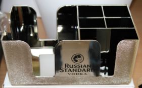 2 x Russian Standard Vodka Promotional Bar Straw and Napkin Holders - Ideal For Cocktail Bars -