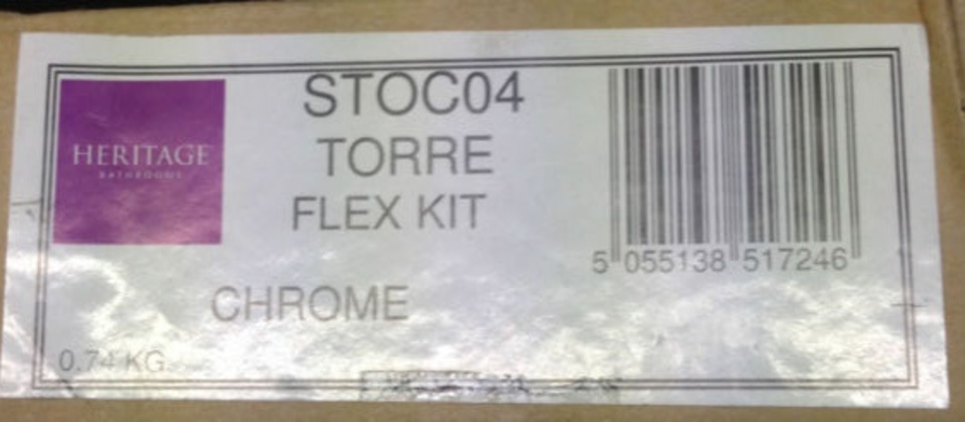 1 x Heritage STOC04 Torre Flex Kit Chrome Shower Riser, Hose & Shower Head - Polished CHrome - Image 2 of 3