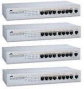 4 x AT-FS708 Allied Telesis 8 Port 10/100TX Unmanaged Layer 2 Switches - REF: MIT19 - Used and