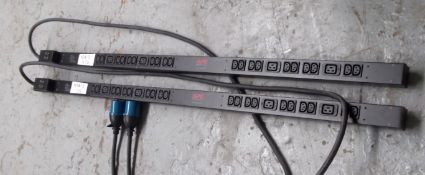 2 x APC Basic Rack PDU - Model AP7553 - Zero U, 32A, 230V, (20)C13 & (4)C19 - Features 24 Output