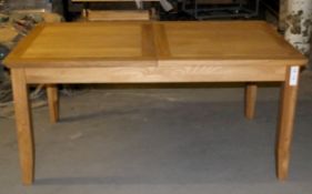 1 x Bently Designs "Calgary" Solid Oak Table With Storage Extension - Dimensions: 160 x 90cm (200