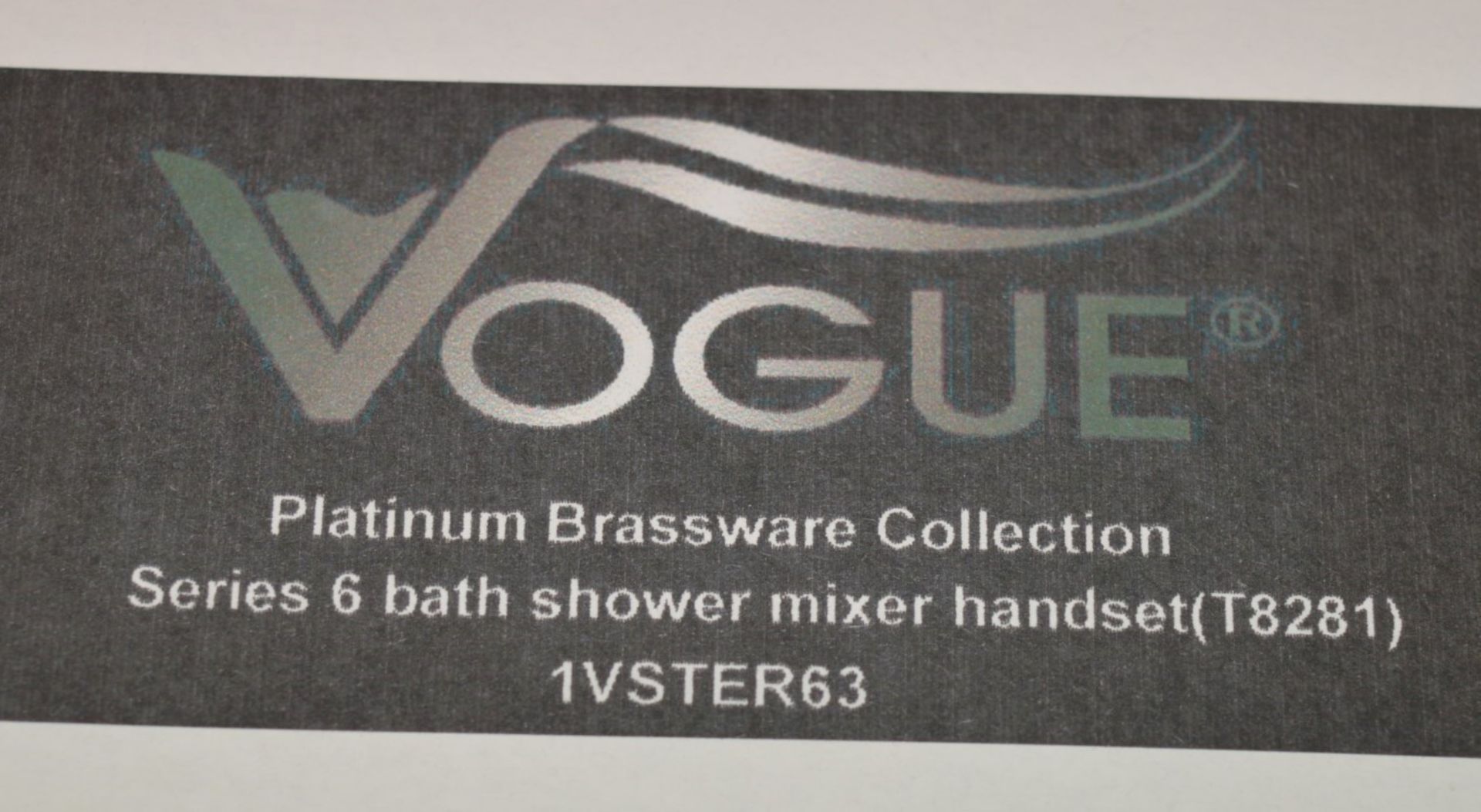 1 x Series 6 Bath Shower Mixer Tap With Crosshead Taps and Shower Handset - Vogue Bathrooms Platinum - Image 4 of 11