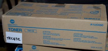 1 x Konica Minolta TN-116 Toner Cartridge PN A1UC050 - Genuine Boxed Stock - Box Opened But Toner