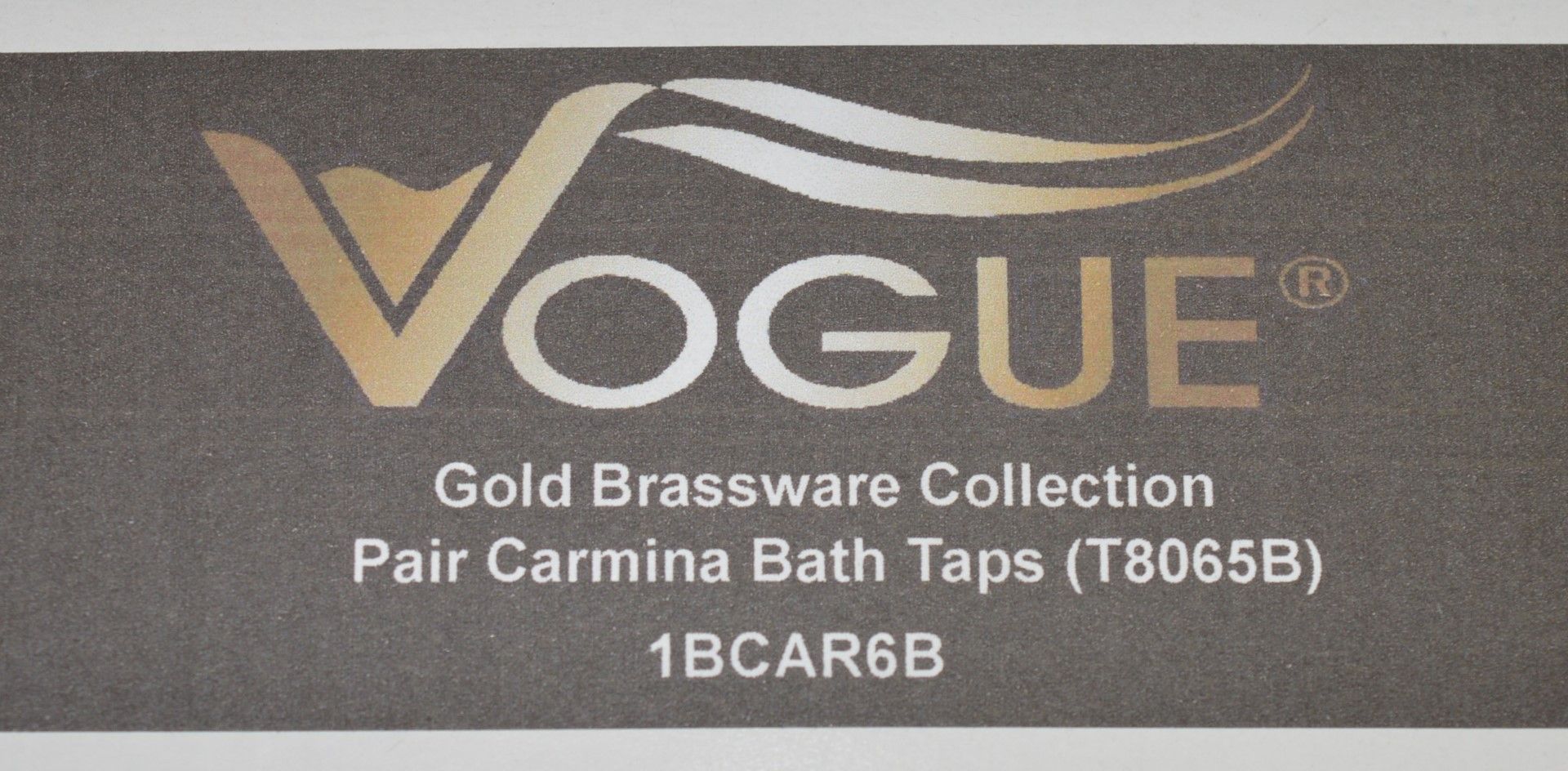 1 x Vogue Carmina Bath Taps - Pair Of - Vogue Bathrooms Gold Brassware Collection - High Quality - Image 2 of 6