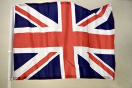 100 x British Union Jack Car Flags - Ideal For Sports Events or Patriotic British Moments - Brand