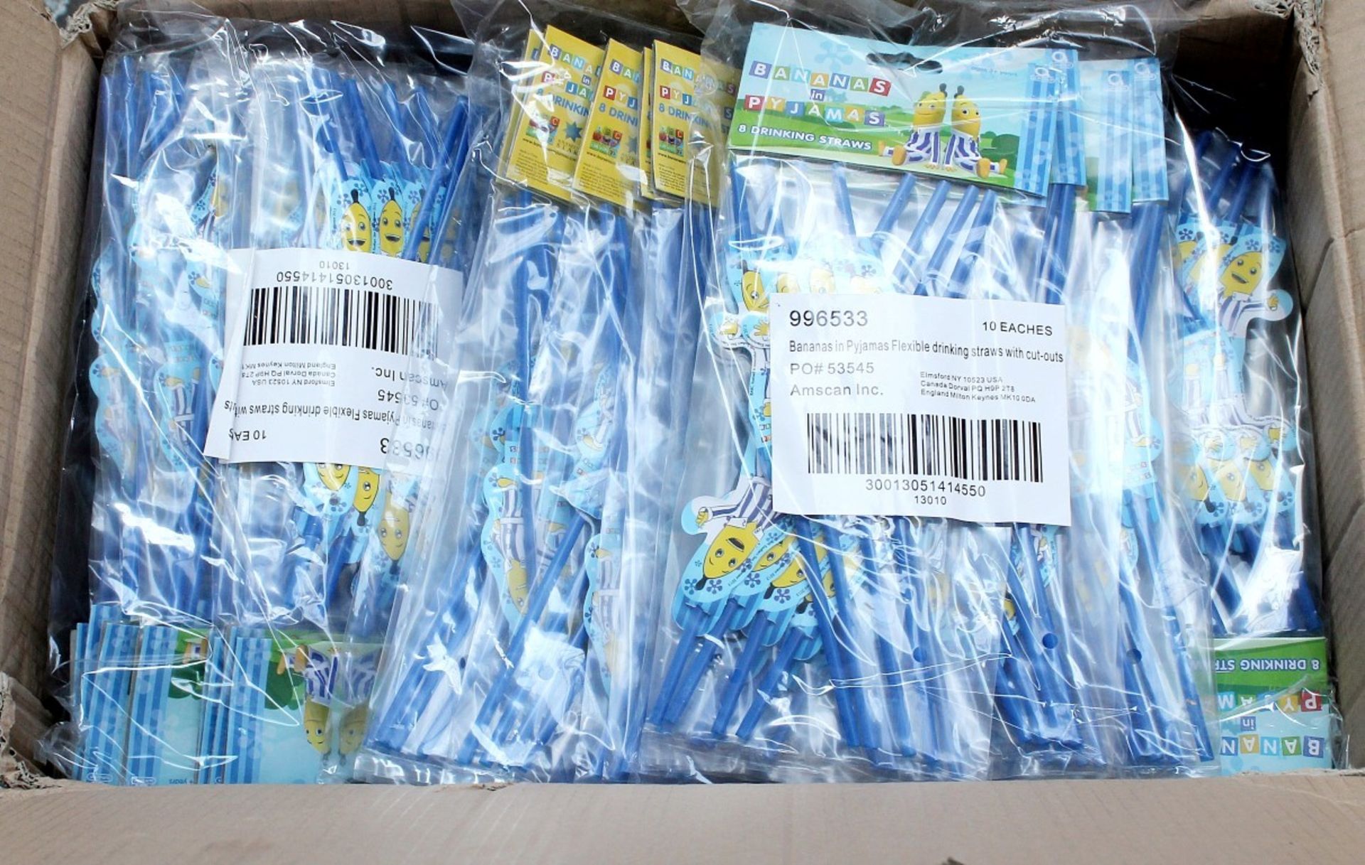 **PALLET LOT** Banana In Pajamas Partyware - Lot Includes 2160 x Pkts Of Drinking Straws & 384 x - Image 5 of 9